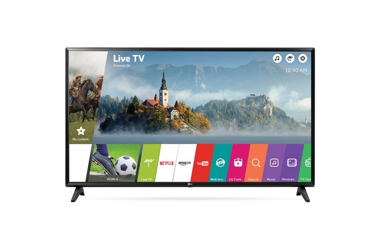 Vooraanzicht van 49&#34; (124 cm) | LG Full HD LED TV | webOS 3.5 Smart TV | Virtual Surround Plus | Clear Voice 49LJ594V