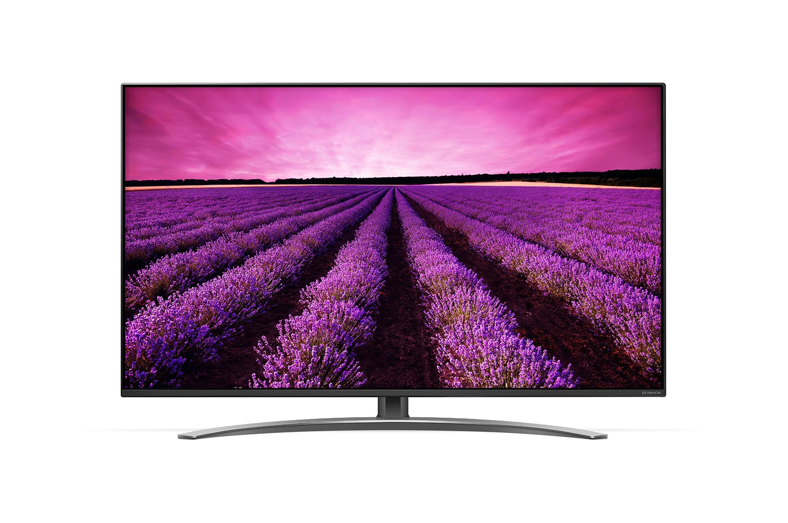 Vooraanzicht van 49” (123 cm) NanoCell TV SM9000 | α7 Gen 2 Intelligent Processor | Full Array Dimming | Cinema HDR met Dolby Vision | Dolby Atmos | Perfect cinema screen design 49SM9000PLA