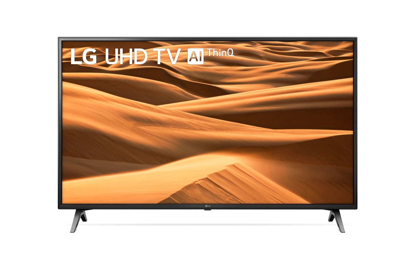 Vooraanzicht van 49&#39;&#39; (123 cm) UHD TV | Quad Core Processor | 4K IPS Display | 4K Active HDR | Grote kijkhoek | Ultra Surround geluid | webOS AI ThinQ 49UM7050PLF