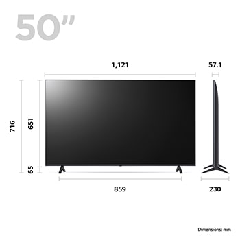 LG 50 inch LG LED UHD UR78 4K Smart TV - 50UR78006LK, 50UR78006LK