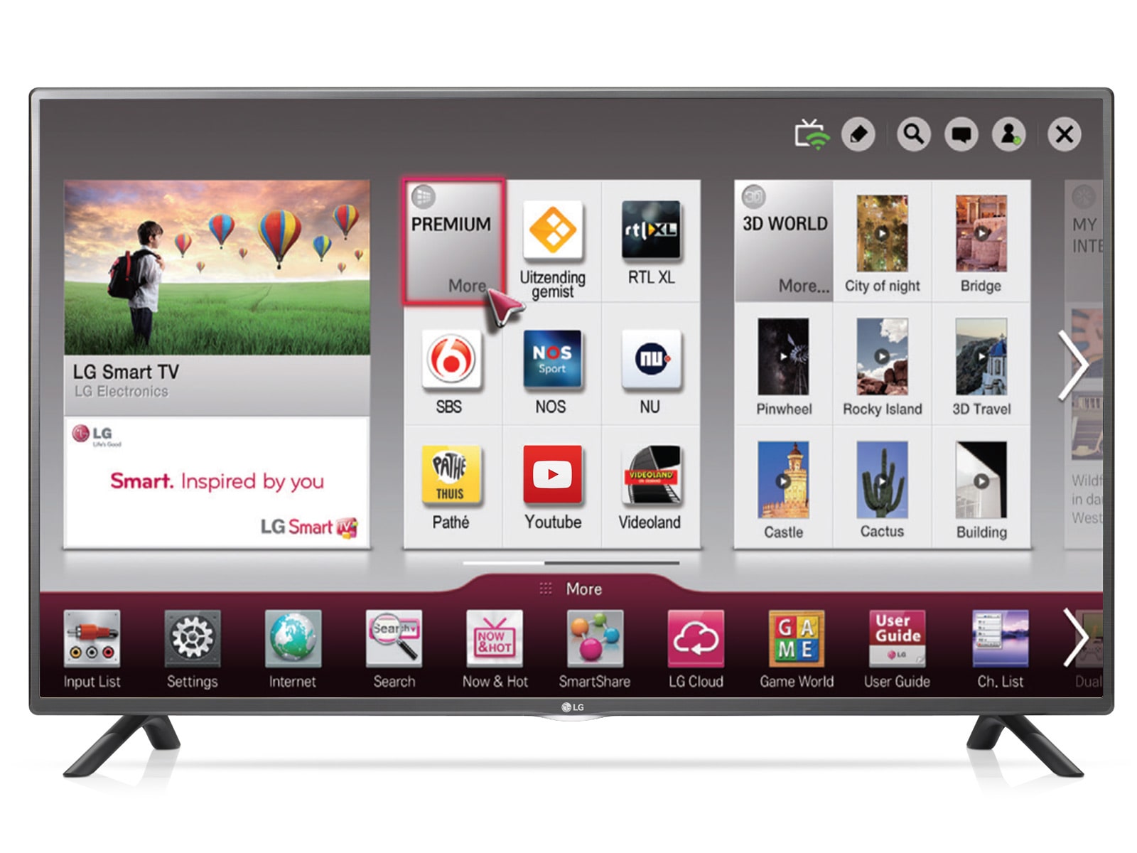 LG 55" | De LG Smart TV Netcast biedt slimme features in combinatie met hoogwaardig beeldkwaliteit, 55LF580V