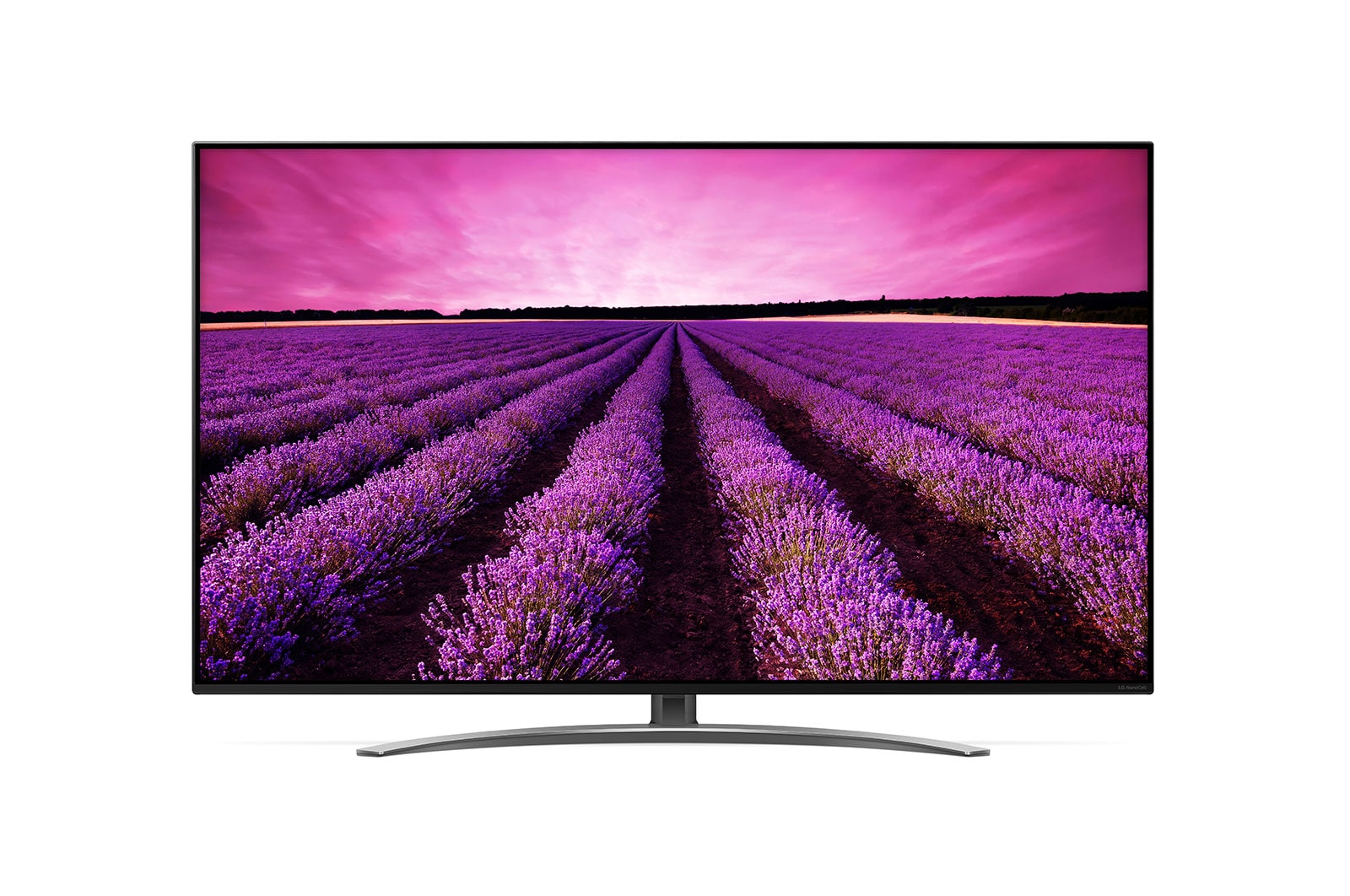 Vooraanzicht van 55&#34; (139 cm) NanoCell TV SM8600 | α7 Gen 2 Intelligent Processor | Cinema HDR met Dolby Vision | Dolby Atmos | Cinema screen design 55SM8600PLA