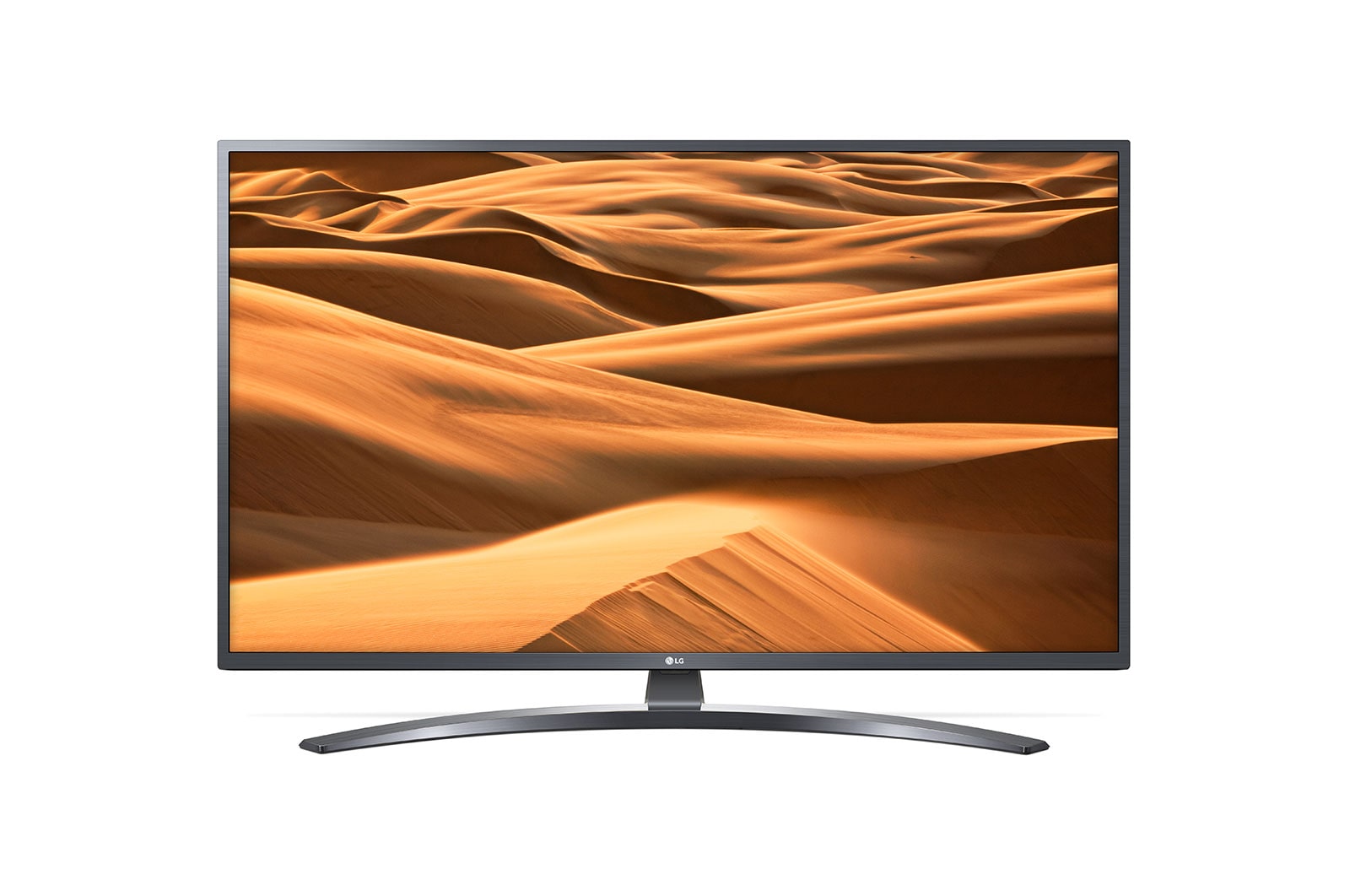 Vooraanzicht van  55&#34; (139 cm) UHD TV | Quad Core Processor | 4K IPS Display | 4K Active HDR | Grote kijkhoek | DTS Virtual:X | webOS ThinQ AI  55UM7400PLB