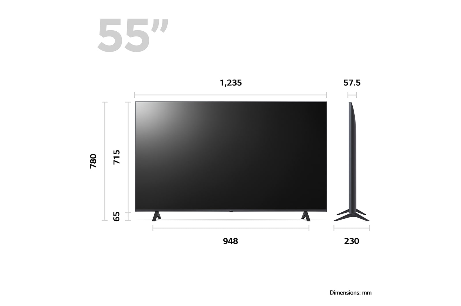 LG 55 inch LG LED UHD UR78 4K Smart TV - 55UR78006LK, 55UR78006LK