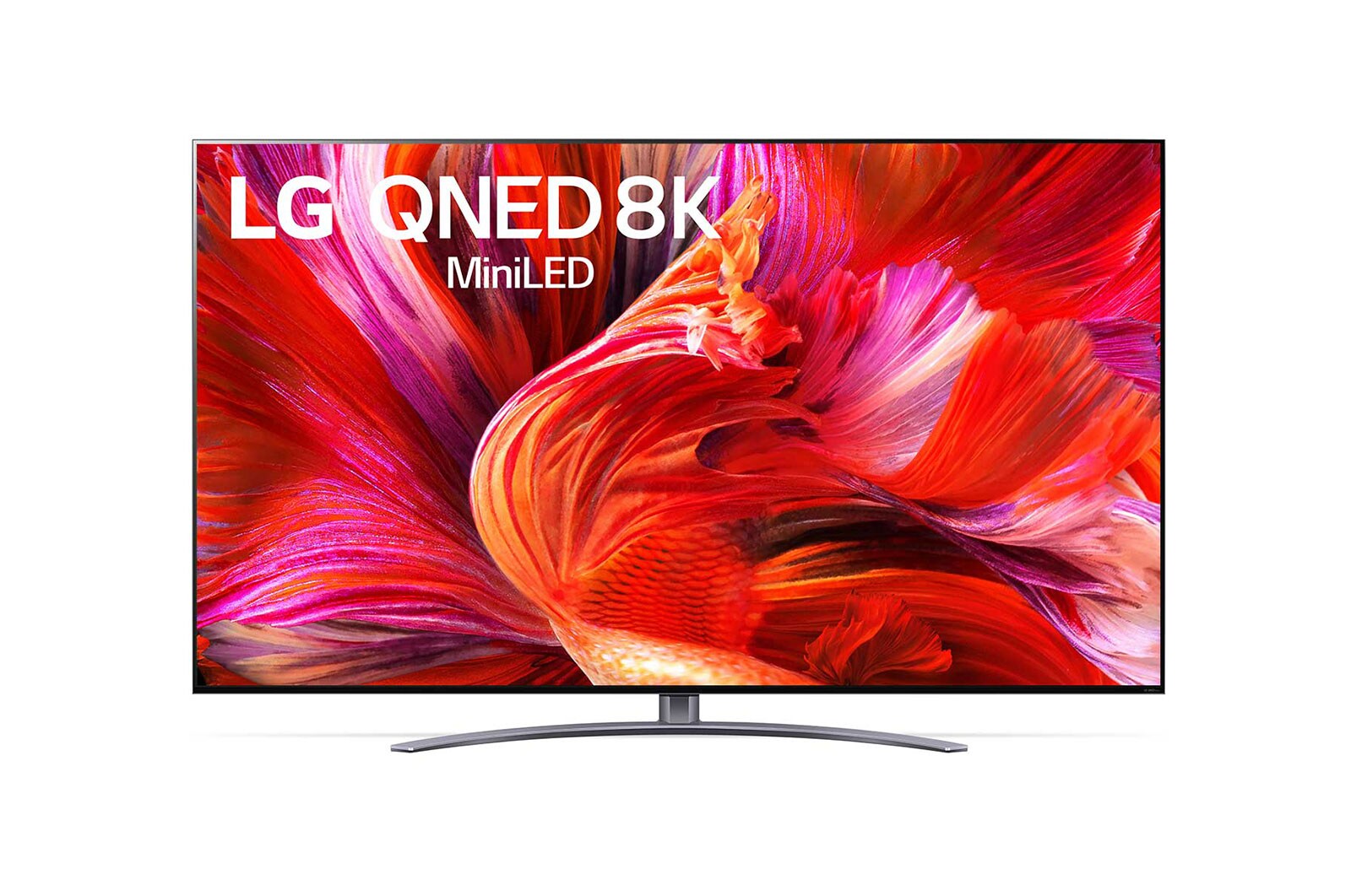 Vooraanzicht van de LG QNED TV