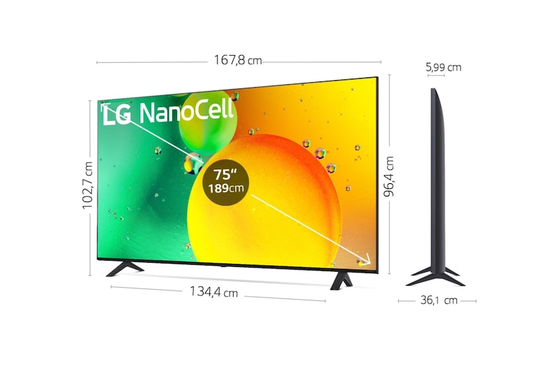 LG NanoCell 75" TV , 75NANO756QA