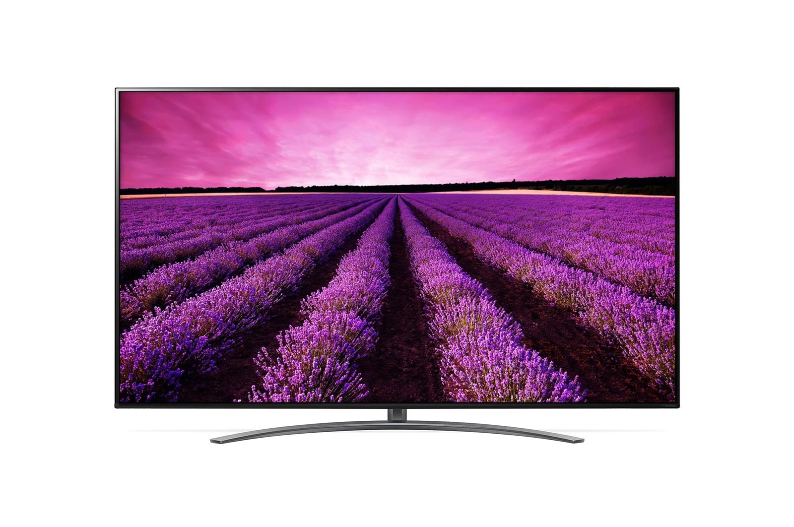 Vooraanzicht van 86 (217 cm) NanoCell TV SM9010 | α7 Gen 2 Intelligent Processor | Full Array Dimming | Cinema HDR met Dolby Vision | Dolby Atmos | Perfect cinema screen design 86SM9000PLA
