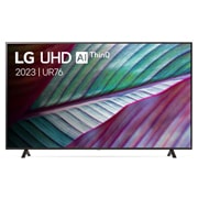 Vooraanzicht van de LG UHD TV