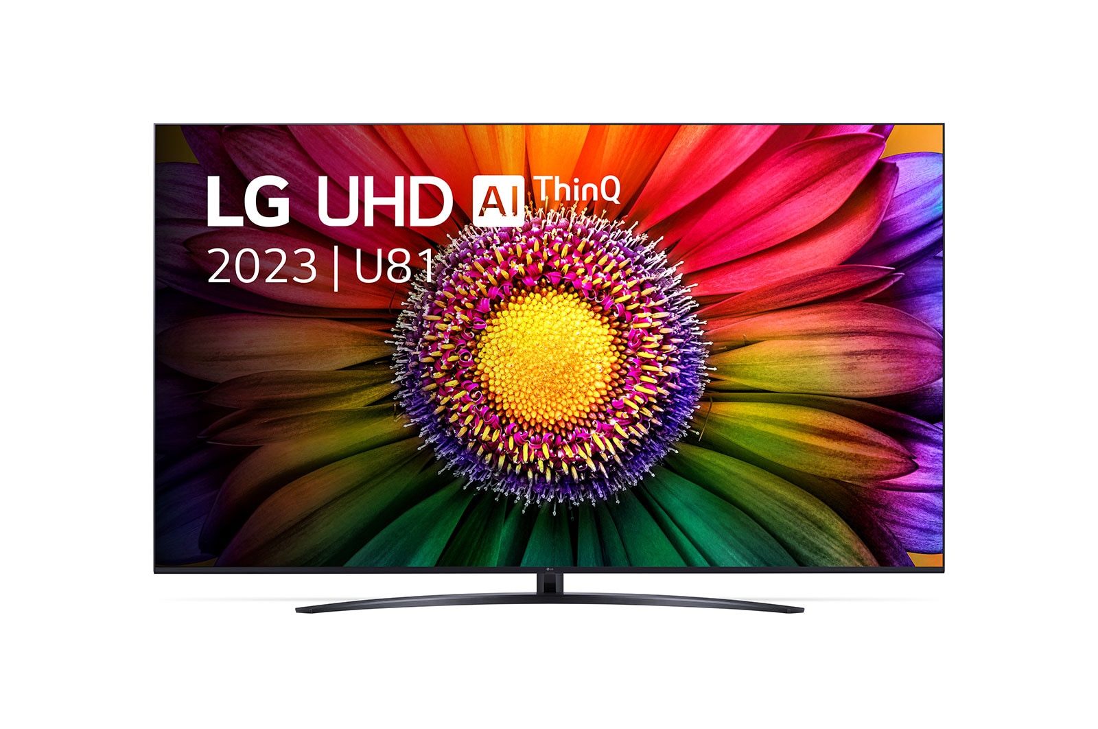 Vooraanzicht van de LG UHD TV