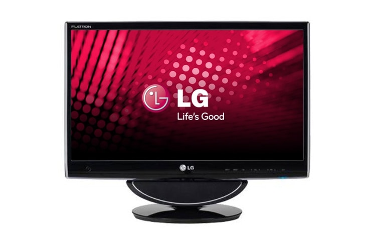 Vooraanzicht van 23&#39; inch LED Monitor TV met ingebouwd speaker systeem, 5ms responsetijd, afstandbediening, Full HD resolutie voor het kijken van Blu-ray en DVD films. M2380DF-Monitor-TV