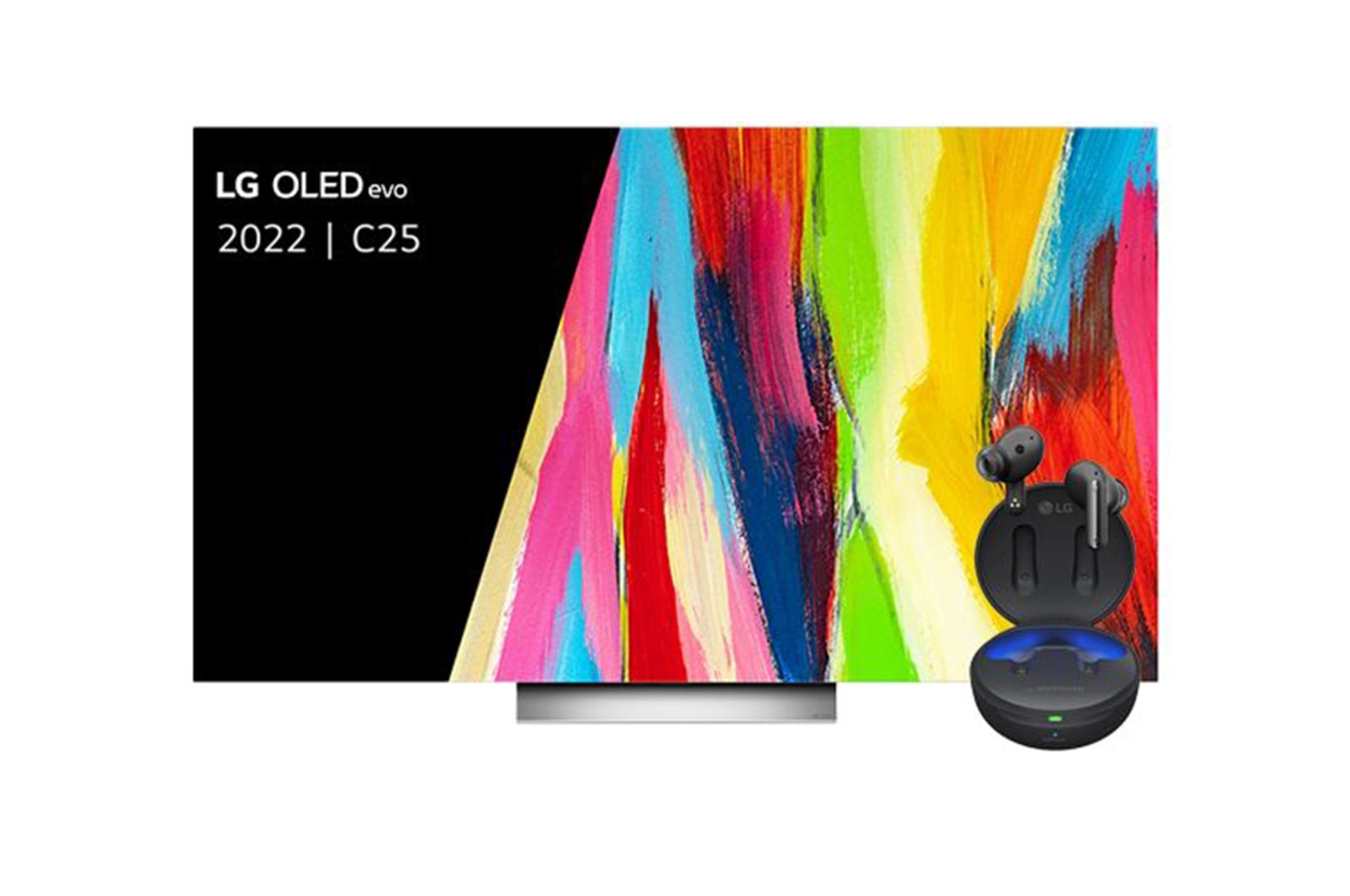 LG C25 55 inch 4K OLED evo TV + TONE FREE EARBUDS DFP8, OLED55C25LB.DFP8
