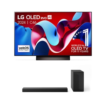LG OLED evo C4 AI 4K Smart TV 2024, 48 inch OLED48C46LA met Aplha 9 AI-processor 4K Gen10 en WebOS