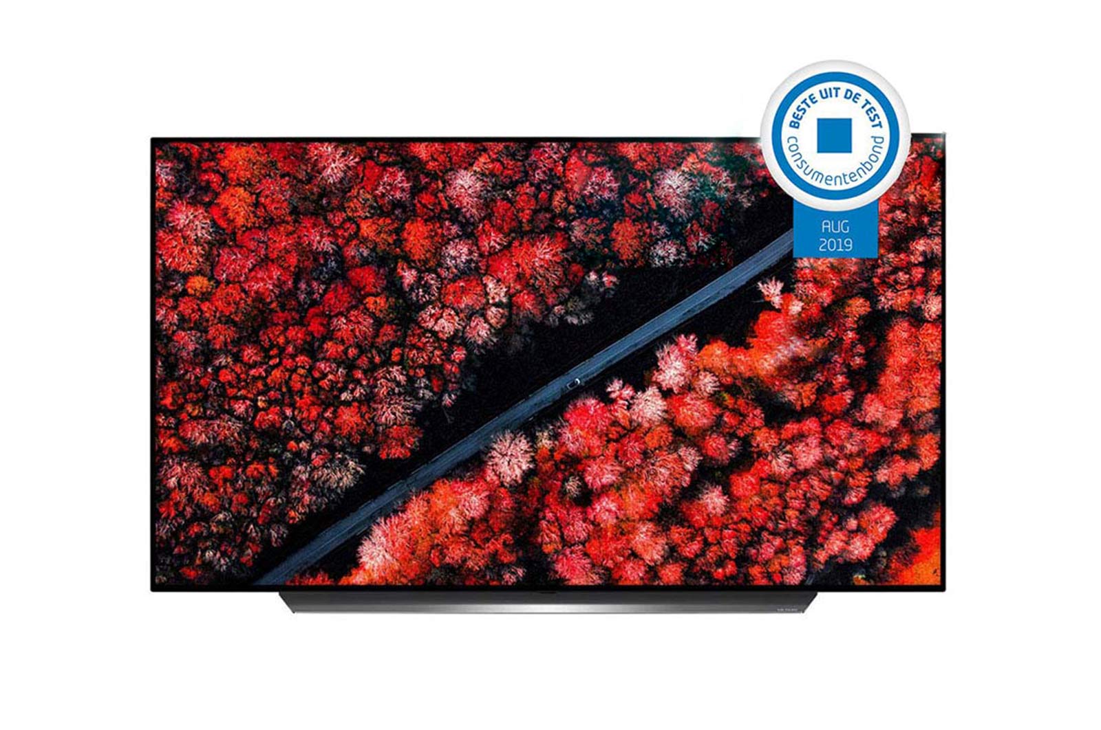Vooraanzicht van 55&#34; (139 cm) LG OLED C9 | α9 Gen 2 Intelligent Processor | Oneindig contrast | Cinema HDR met Dolby Vision | Dolby Atmos | Cinema screen design OLED55C9MLB