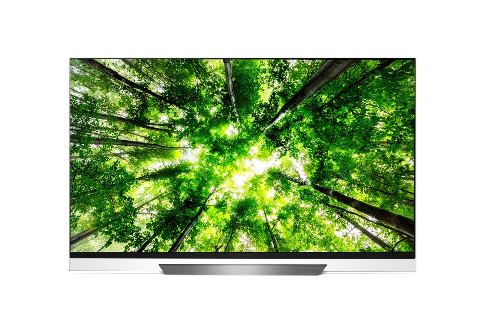Vooraanzicht van 65&#34; (165 cm) LG OLED E8 | α9 Intelligent Processor | Oneindig contrast | Cinema HDR met Dolby Vision | Picture-on-Glass design OLED65E8PLA