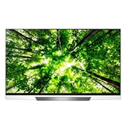 Vooraanzicht van 65&#34; (165 cm) LG OLED E8 | α9 Intelligent Processor | Oneindig contrast | Cinema HDR met Dolby Vision | Picture-on-Glass design OLED65E8PLA