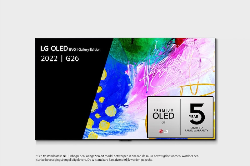 LG 65" G2 OLED evo Gallery Edition, OLED65G26LA