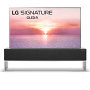 Vooraanzicht van LG R1 65 inch 4K Smart OLED TV OLED65R19LA