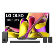 Vooraanzicht van OLED77B36LA 77 Inch OLED TV + DS95QR soundbar OLED77B36LA.DS95QR