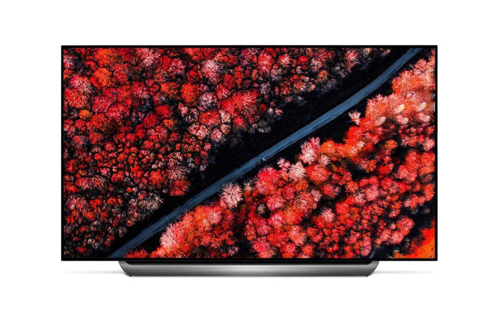 Vooraanzicht van 77&#34; (195 cm) LG OLED C9 | α9 Gen 2 Intelligent Processor | Oneindig contrast | Cinema HDR met Dolby Vision | Dolby Atmos | Cinema screen design OLED77C9PLA