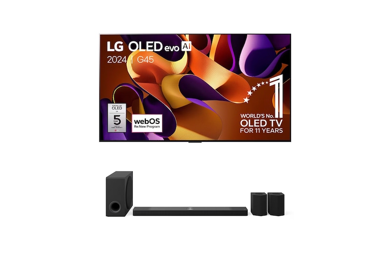 LG 77 Inch LG OLED evo AI G4 4K Smart TV 2024, OLED77G45LW