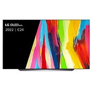 Vooraanzicht met LG OLED evo Gallery Edition op het scherm