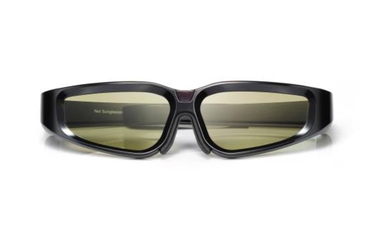 Vooraanzicht van AG-S100 | Actieve 3D Bril | Zwart design | met Batterij | Full HD 1080p AG-S100