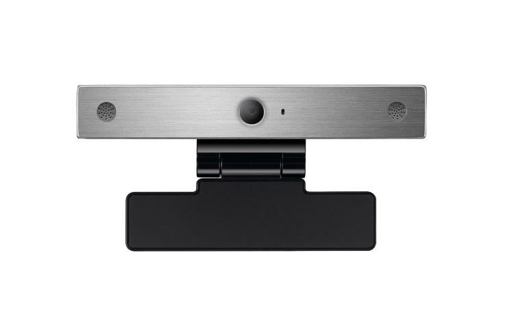 Vooraanzicht van Dankzij de LG Smart TV camera verbindt u de hele familie met elkaar en communiceert u gratis met vrienden en geliefden over de hele wereld via Skype in HD-Ready. AN-VC400