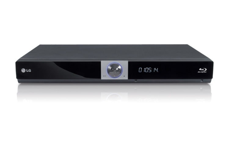 Vooraanzicht van Blu-Ray speler met Full HD up-scaling, HDMI, DivX, BD-live en Youtube. BD370