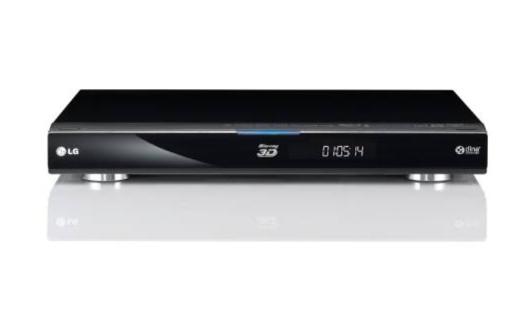 Vooraanzicht van 3D Ziggo gecertificeerde multimedia blu-ray speler met opname mogelijkheid op een externe HDD, DLNA, Full HD Up-scaling BXC590