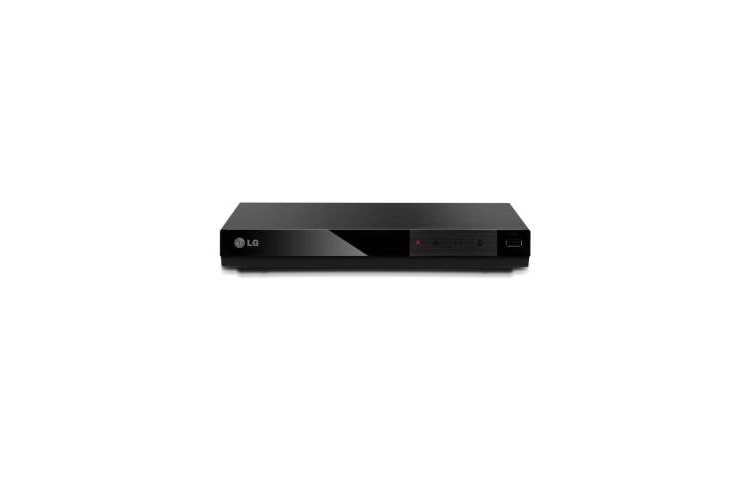 Vooraanzicht van DVD speler, met USB playback, Multi format Playback including DivX DP122