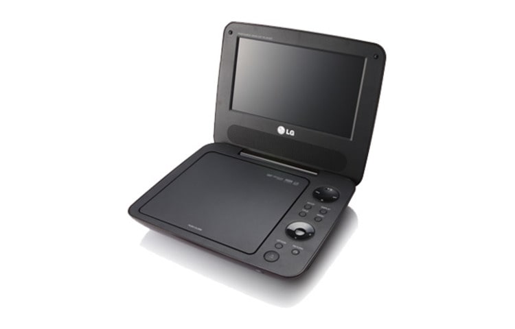 Vooraanzicht van Draagbare DVD Speler met 7&#34; LCD-scherm, tot 3 uur afspeeltijd, interne oplaadbare batterij, USB Playback en DivX Playback DP650