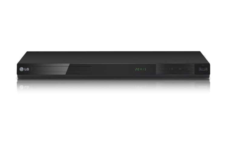 Vooraanzicht van DVD speler met Progressive Scan, Multi Format Playback inclusief DivX, USB Direct Recording en Full HD 1080p Up-scaling. DP822H