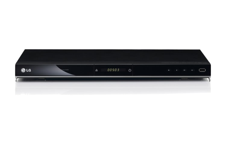 Vooraanzicht van DVD speler met USB &amp; HDMI aansluiting voor Full HD up-scaling. DVX582H