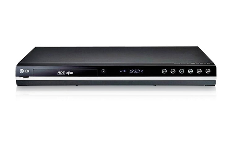 Vooraanzicht van LG DVD-recorder en digitale TV-recorder met 160 GB harde schijf. RH387H