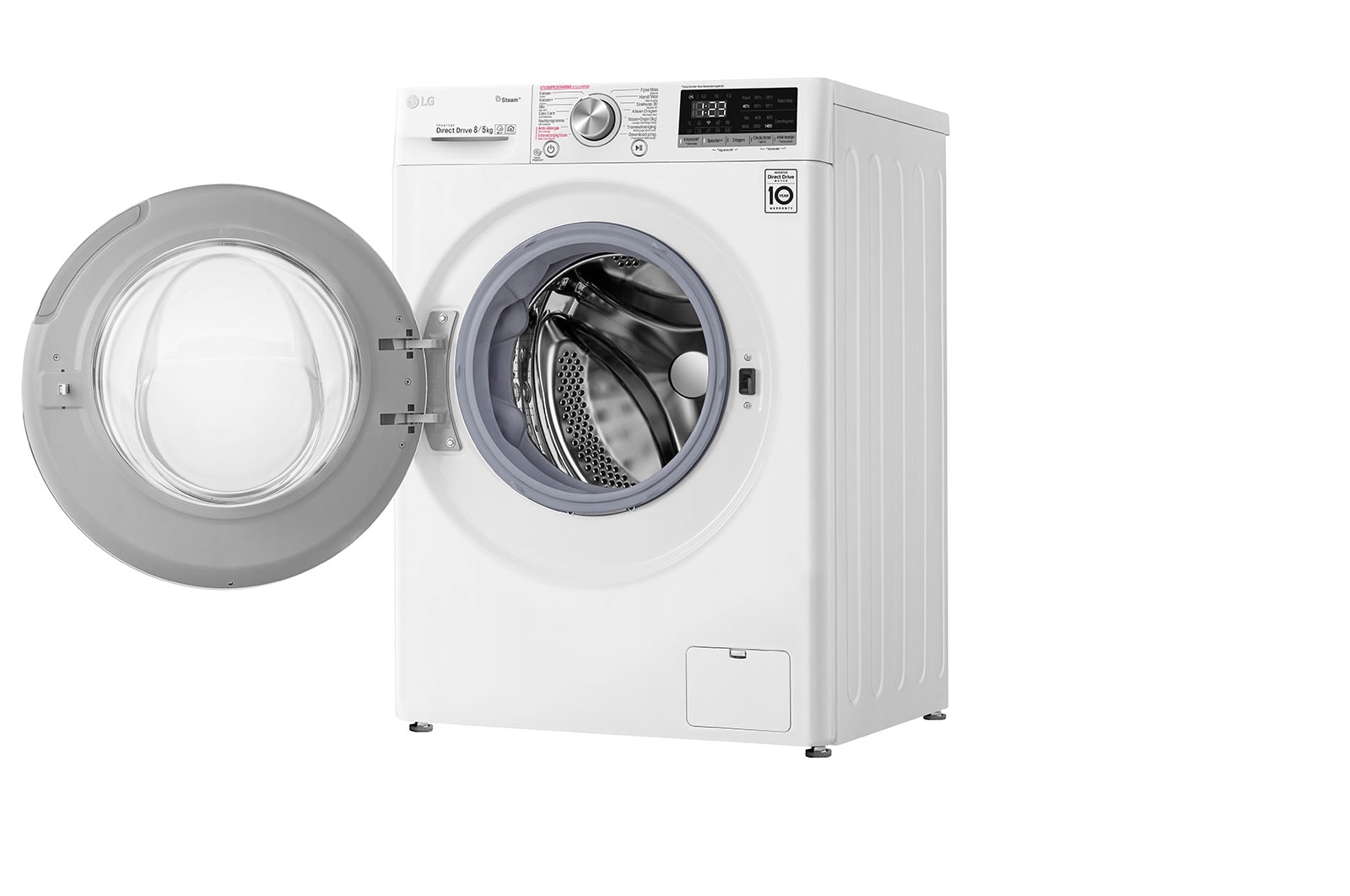 LG Slimme AI DD™ motor herkent je kleding | E | 8 kg wassen / 5 kg drogen | Hygiënisch wassen met stoom, F4DN508S1
