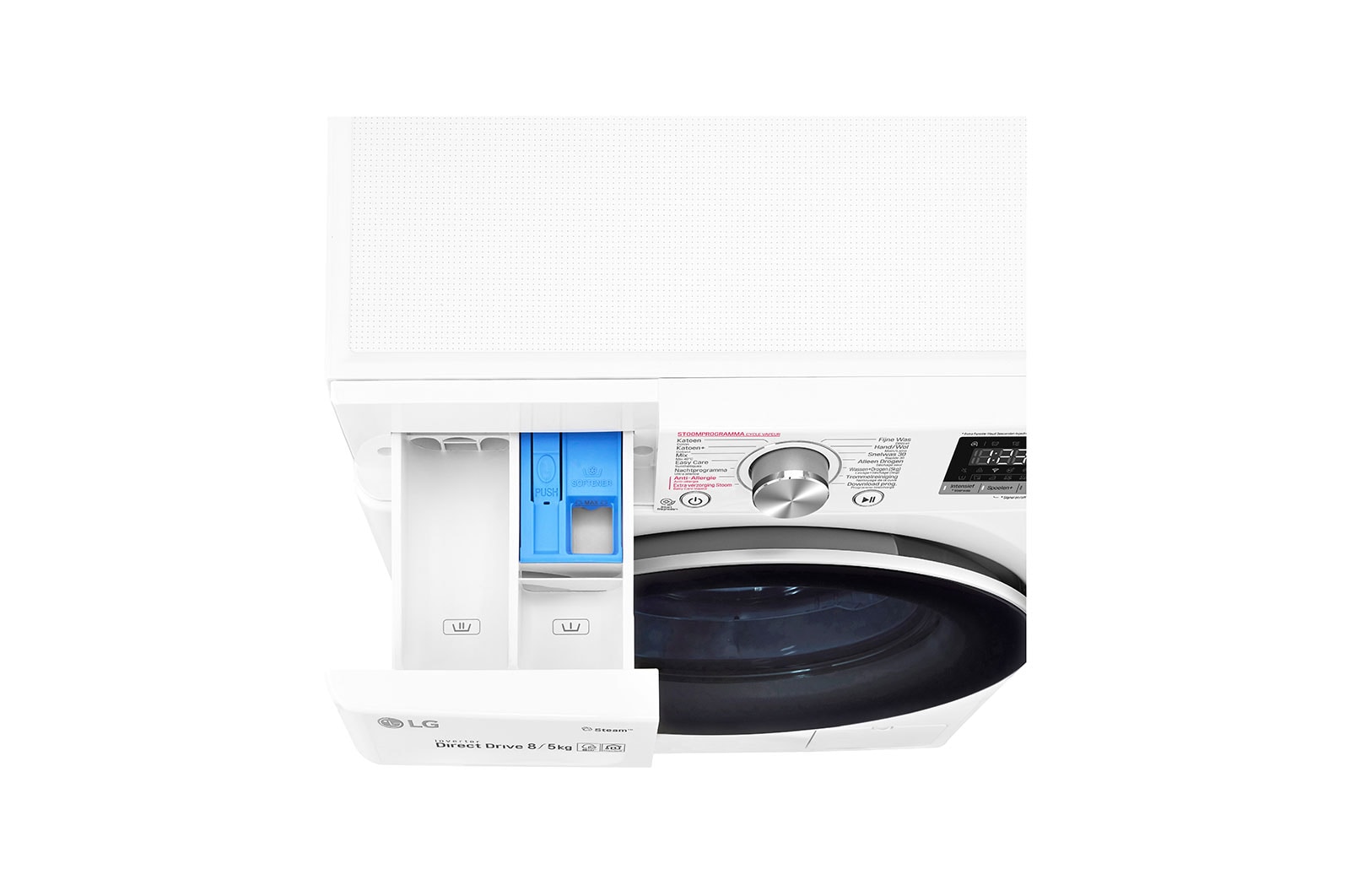 LG Slimme AI DD™ motor herkent je kleding | E | 8 kg wassen / 5 kg drogen | Hygiënisch wassen met stoom, F4DN508S1