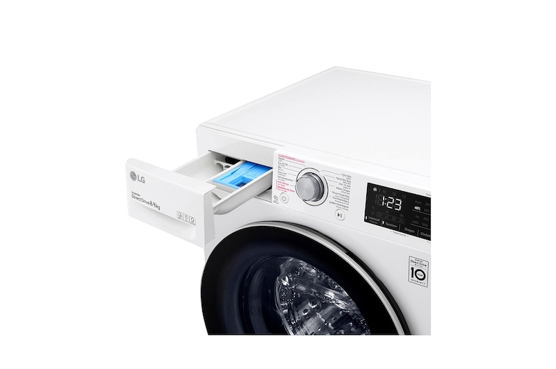 LG Was- droogcombinatie F4DV308S1E | 8kg wassen / 6kg drogen | AI DD motor, F4DV308S1E