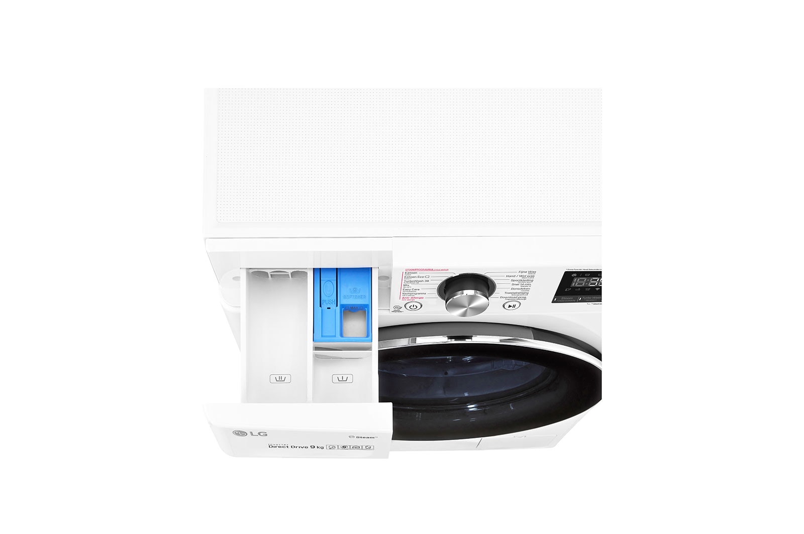 LG TurboWash™ 39 - Perfect schoon in 39 minuten | Slimme AI DD™ motor herkent je kleding | A | 9kg | Minder strijken door stoom, F4V909P2E