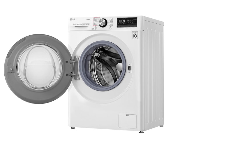 LG TurboWash™ 39 - Perfect schoon in 39 minuten | Slimme AI DD™ motor herkent je kleding | A | 9kg | Minder strijken door stoom, F4V909P2E