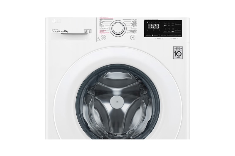 LG Slimme AI DD™ motor herkent je kleding | D | 8 kg | Hygiënisch wassen met stoom | Beste zorg met 6 Motion, F4WV208S3