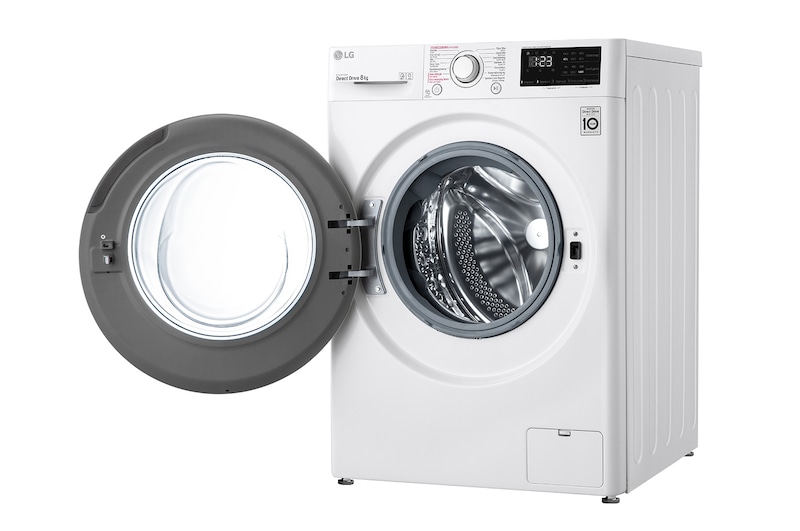 LG Slimme AI DD™ motor herkent je kleding | D | 8 kg | Hygiënisch wassen met stoom | Beste zorg met 6 Motion, F4WV208S3