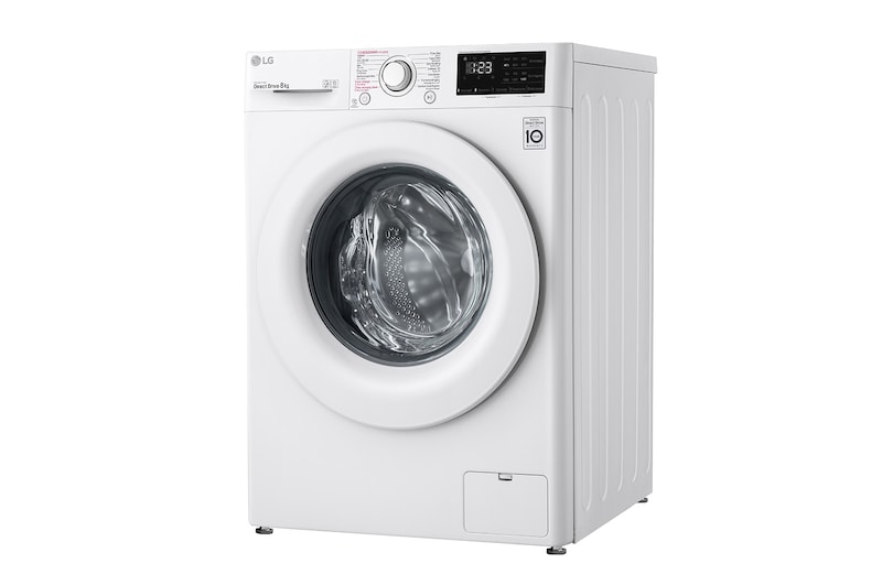 LG Slimme AI DD™ motor herkent je kleding | D | 8 kg | Hygiënisch wassen met stoom | Beste zorg met 6 Motion, F4WV208S3