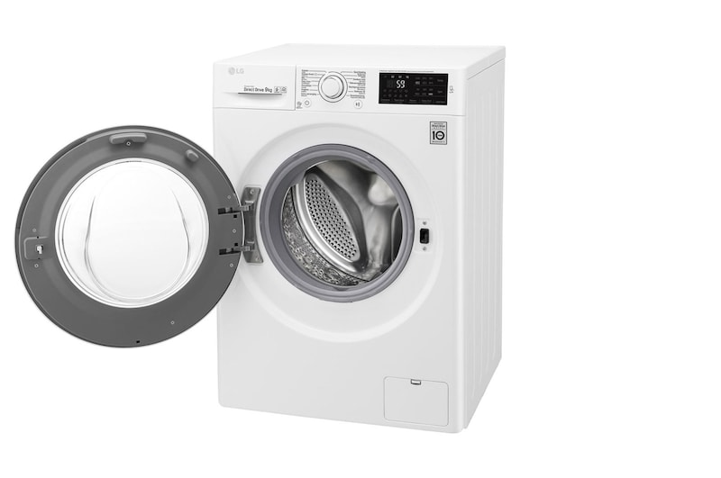 LG Slimme AI DD™ motor herkent je kleding | D | 8 kg | Hygiënisch wassen met stoom | Beste zorg met 6 Motion, F4WV208S3