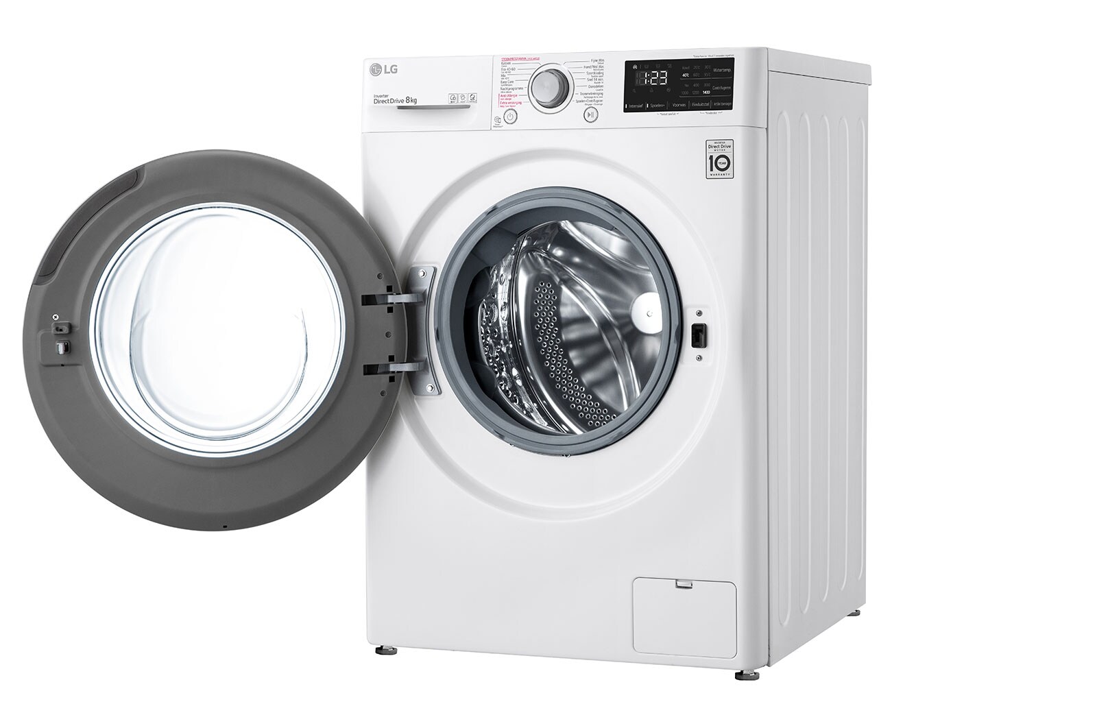 LG Slimme AI DD™ motor herkent je kleding | B | 8 kg | Hygiënisch wassen met stoom | Beste zorg met 6 Motion, F4WV308S4B