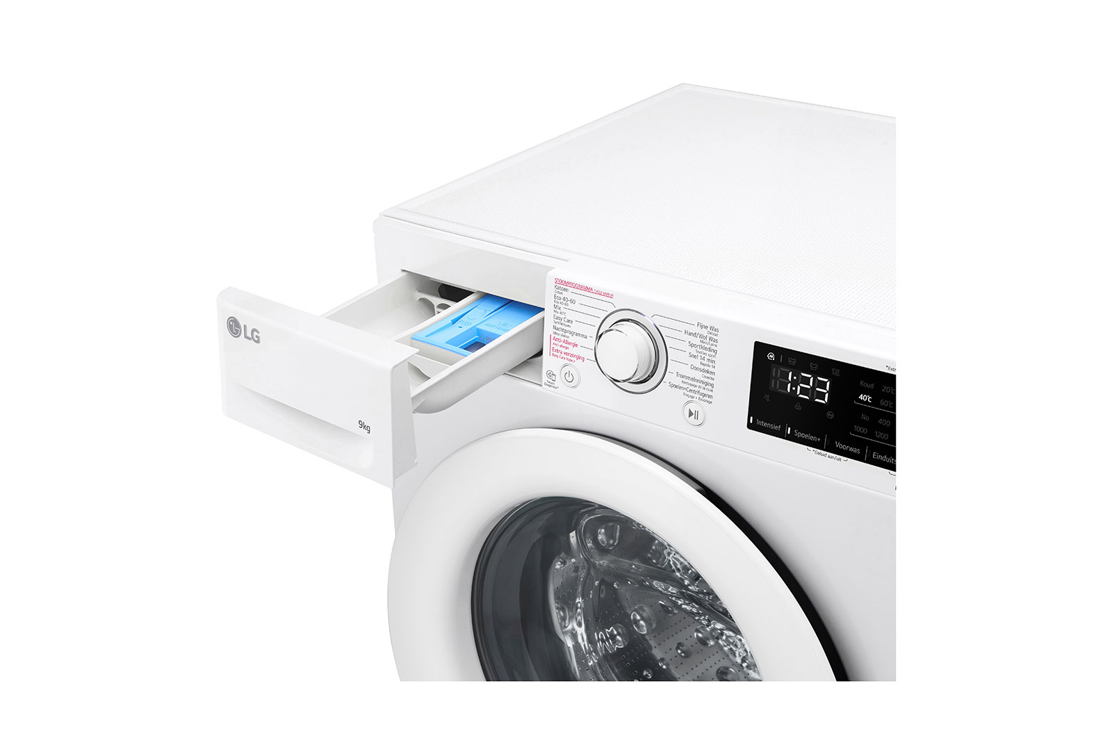 LG Slimme AI DD™ motor herkent je kleding | A | 9 kg | Hygiënisch wassen met stoom, F4WV309S3