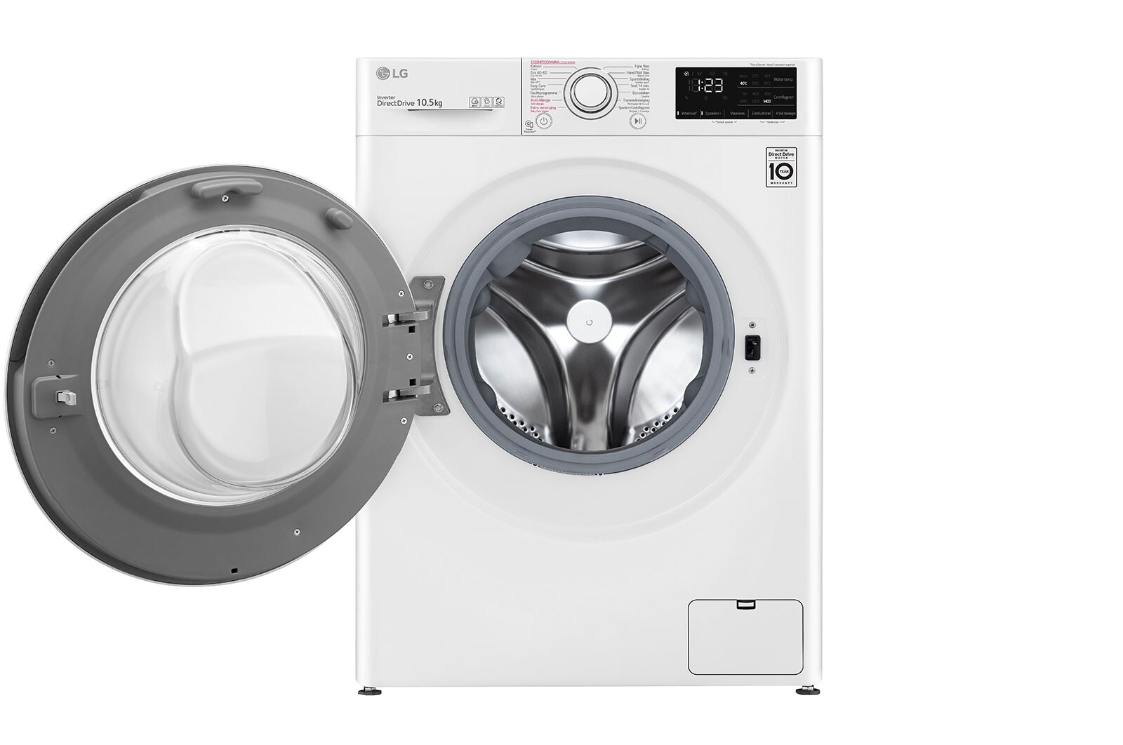 LG Slimme AI DD™ motor herkent je kleding | B | 10.5 kg | Beste zorg met 6 Motion | Hygiënisch wassen met stoom, F4WV310S6E