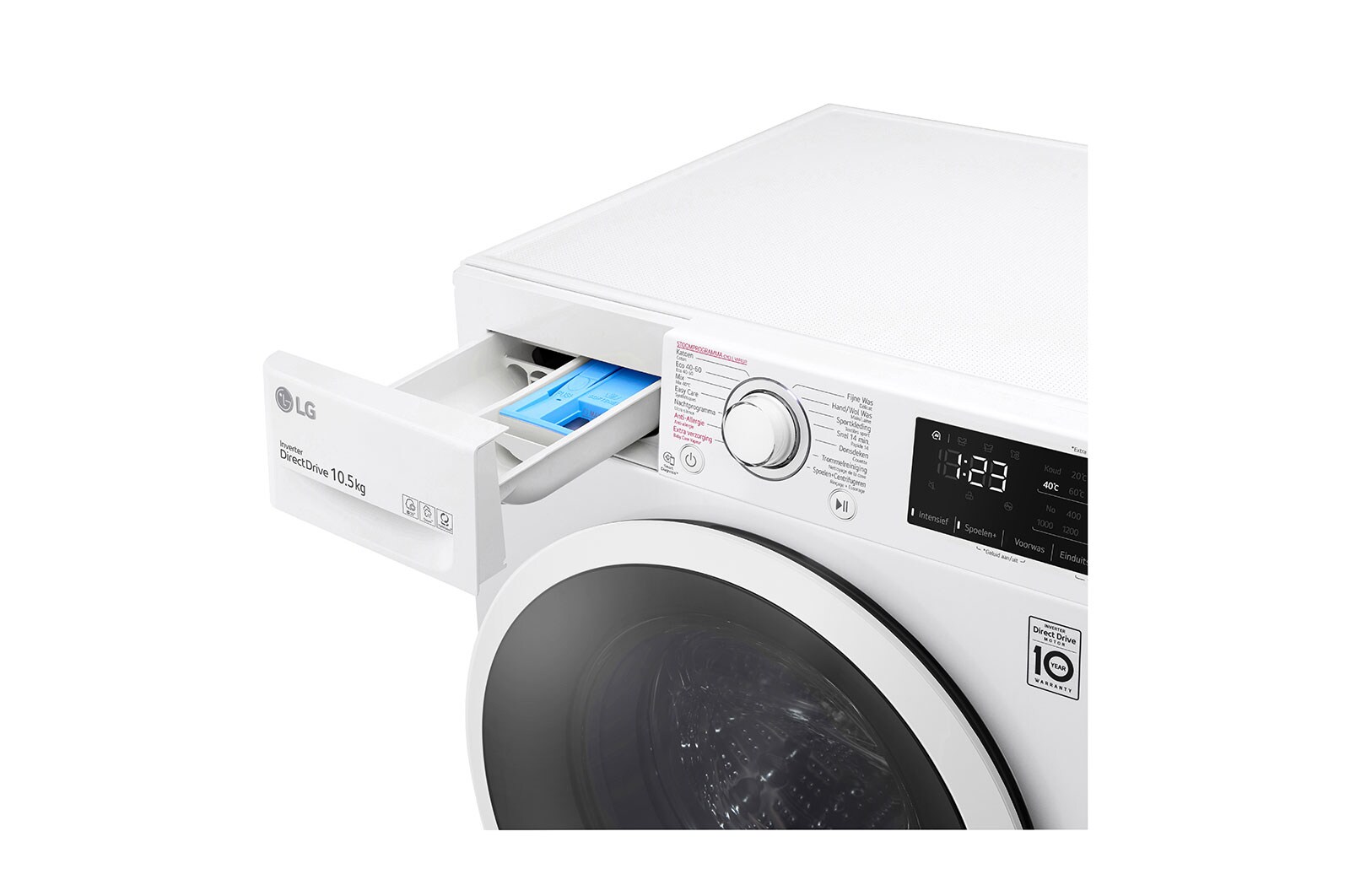 LG Slimme AI DD™ motor herkent je kleding | B | 10.5 kg | Beste zorg met 6 Motion | Hygiënisch wassen met stoom, F4WV310S6E