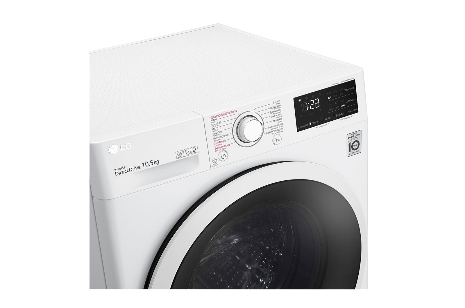 LG Slimme AI DD™ motor herkent je kleding | B | 10.5 kg | Beste zorg met 6 Motion | Hygiënisch wassen met stoom, F4WV310S6E