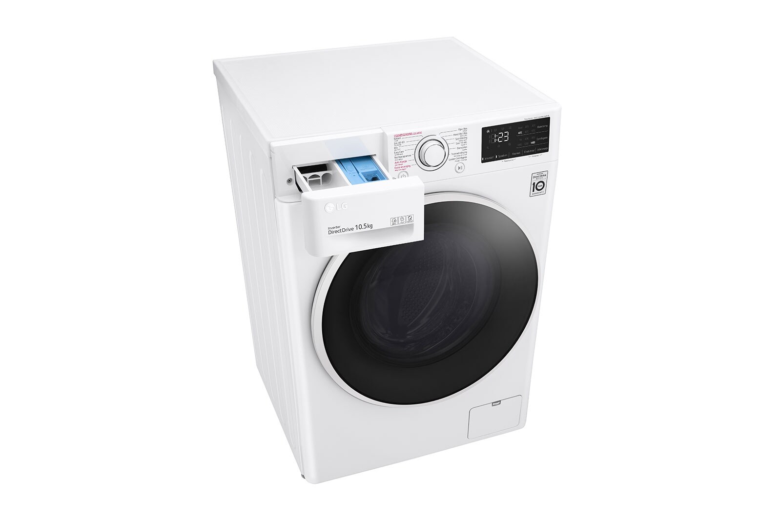 LG Slimme AI DD™ motor herkent je kleding | B | 10.5 kg | Beste zorg met 6 Motion | Hygiënisch wassen met stoom, F4WV310S6E