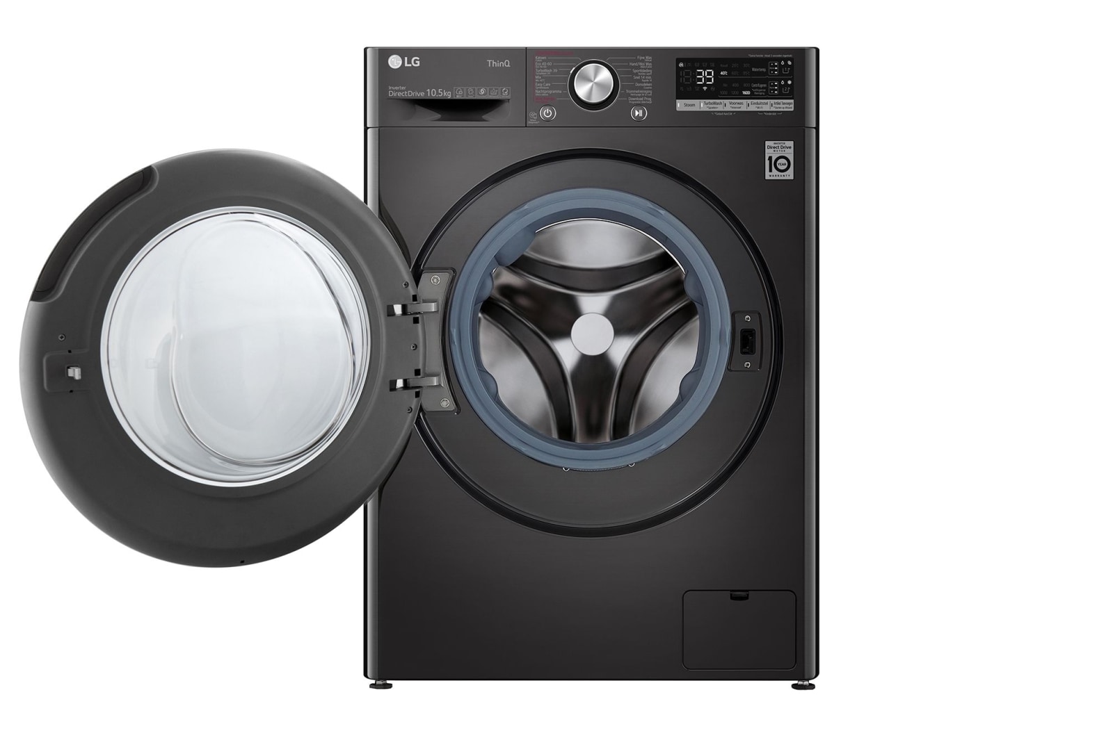LG TurboWash™ 39 - Perfect schoon in 39 minuten | Slimme AI DD™ motor herkent je kleding | A | 10.5 kg | EZDispense™ | Hygiënisch wassen met stoom, F6WV71S2TA